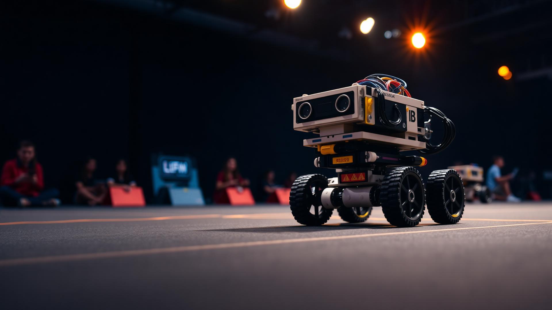 Robot drużyny X-Bricks w akcji podczas zawodów